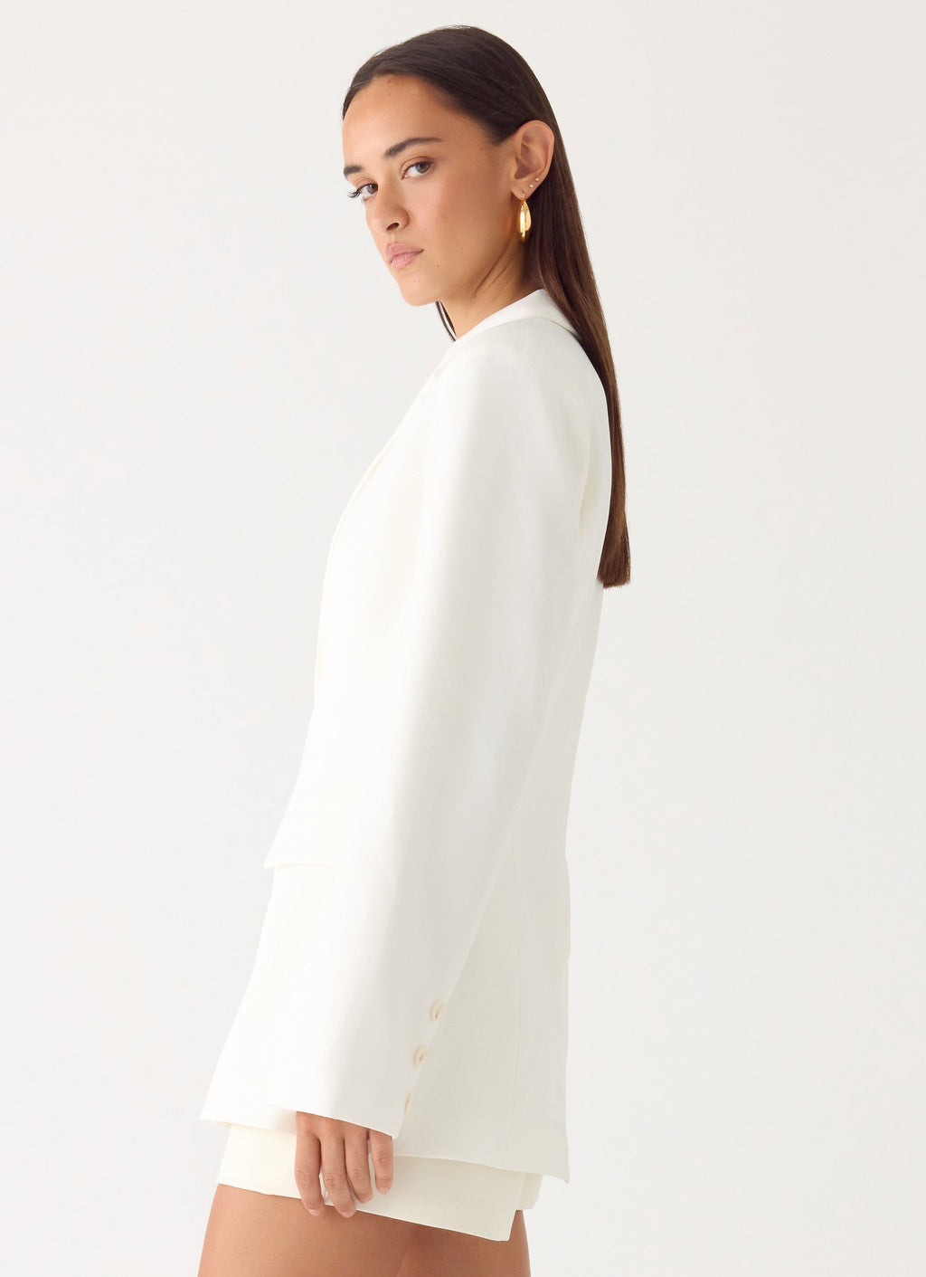 Culver Cinched Blazer - White