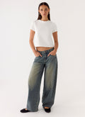 Joseph Low Rise Denim Jeans - Vintage Wash Blue