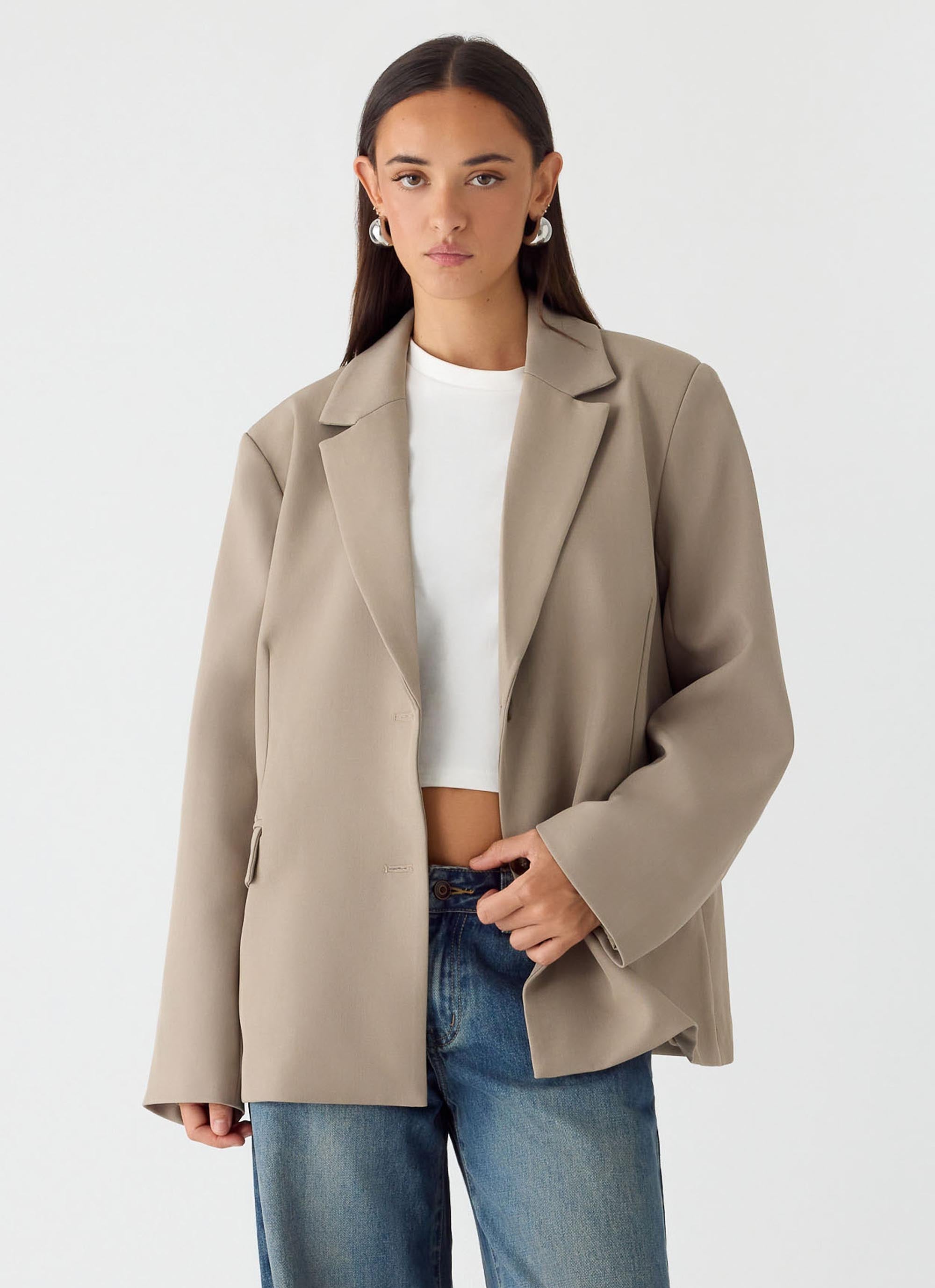 Sibel Blazer - Warm Grey